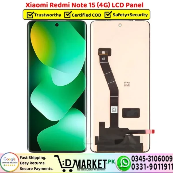 Xiaomi Redmi Note 15 4G LCD Panel Unit Screen Display - DMarket.Pk