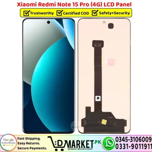 Xiaomi Redmi Note 15 Pro 4G LCD Panel Unit Screen Display - DMarket.Pk