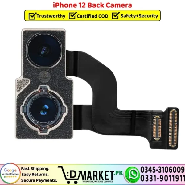 iPhone 12 Back Camera Rear Camera Replacement - DMarket.Pk