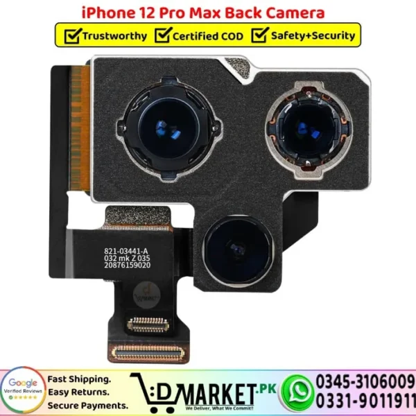 iPhone 12 Pro Max Back Camera Rear Camera Replacement - DMarket.Pk