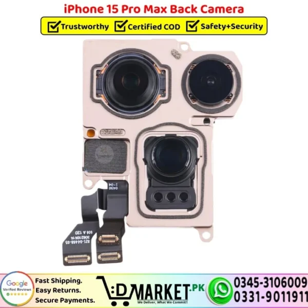 iPhone 15 Pro Max Back Camera Rear Camera Replacement - DMarket.Pk
