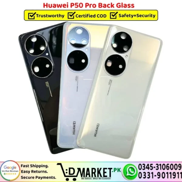 Huawei P50 Pro Back Glass Cover Replacement - DMarket.Pk