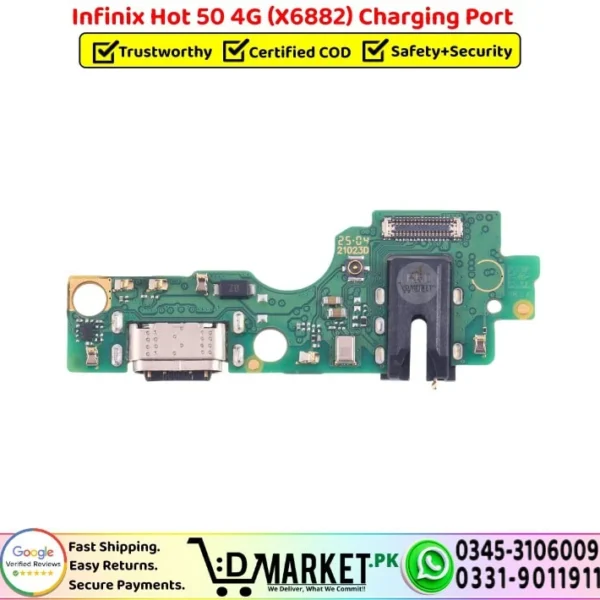 Infinix Hot 50 4G X6882 Charging Port Replacement - DMarket.Pk