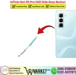 Infinix Hot 50 Pro 4G Side Keys Button - Power Volume Button Outer Replacement - DMarket.Pk