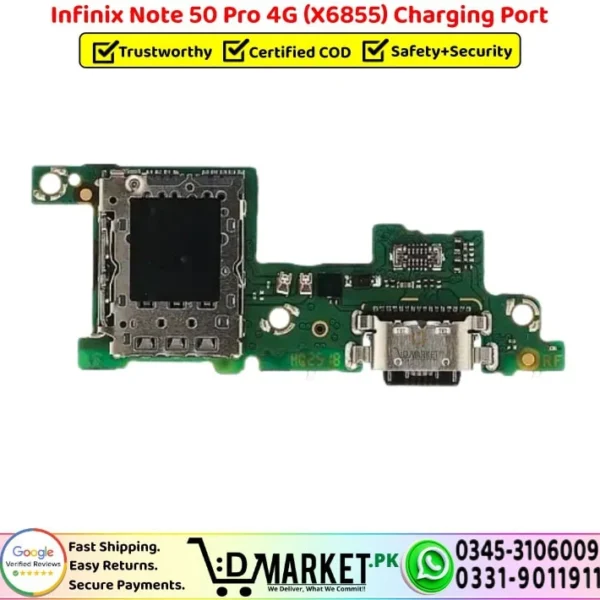 Infinix Note 50 Pro 4G X6855 Charging Port Flex Board Cable Replacement - DMarket.Pk