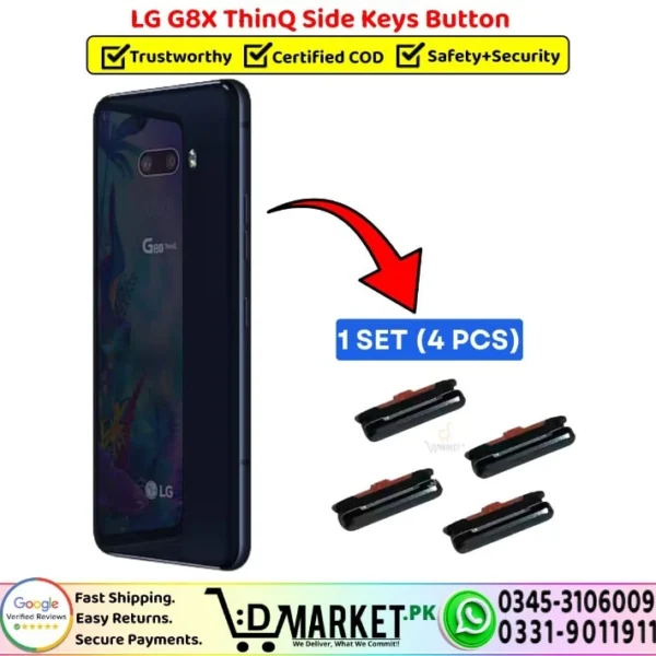 LG G8x ThinQ Side Keys Button - Power Volume Button Replacement - DMarket.Pk