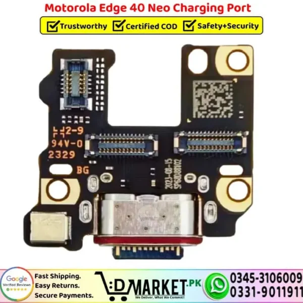 Motorola Edge 40 Neo Charging Port Flex Board Replacement - DMarket.Pk