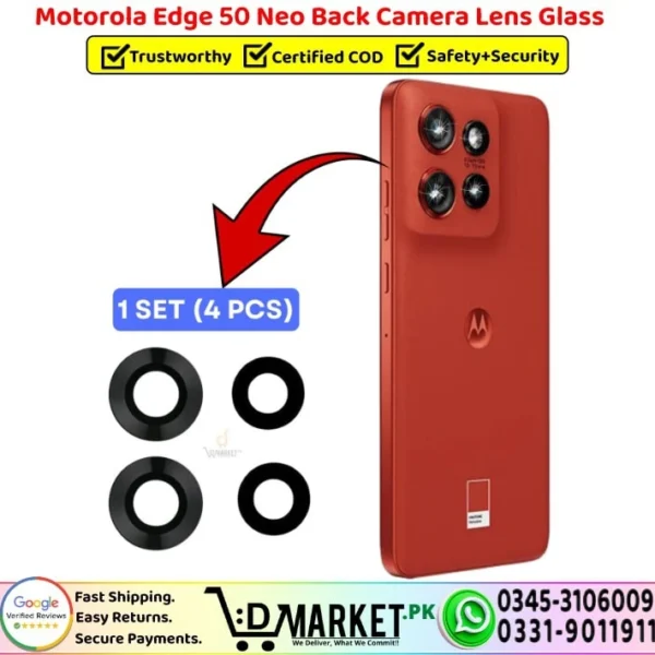 Motorola Edge 50 Neo Back Camera Lens Glass - Camera Glass Lens Replacement - DMarket.Pk
