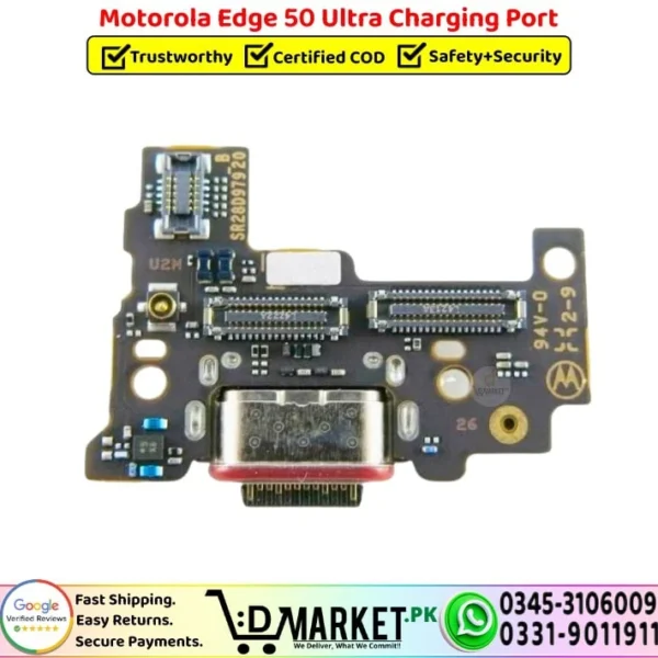 Motorola Edge 50 Ultra Charging Port Board Flex Cable Strip Replacement - DMarket.Pk