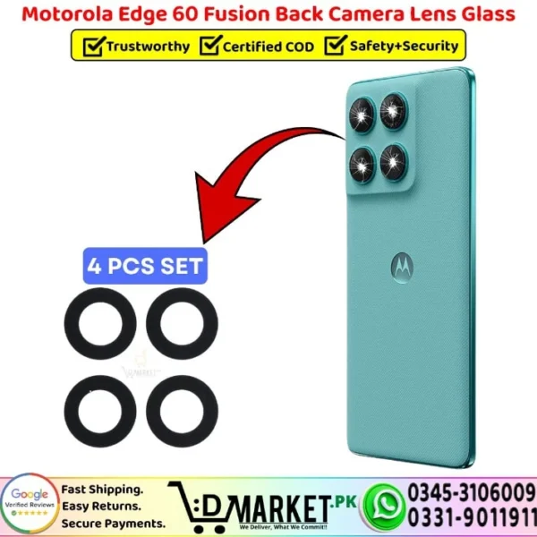 Motorola Edge 60 Fusion Back Camera Lens Glass - Camera Glass Lens Replacement - DMarket.Pk