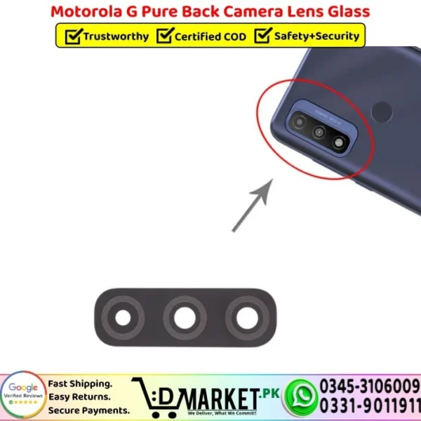 Motorola G Pure Back Camera Lens Glass Replacement - DMarket.Pk