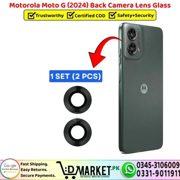 Motorola Moto G 2024 Back Camera Lens Glass Replacement - DMarket.Pk