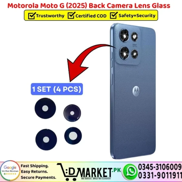 Motorola Moto G 2025 Back Camera Lens Glass - Camera Glass Lens Replacement - DMarket.Pk
