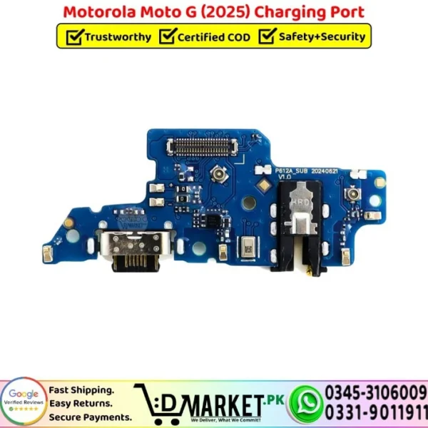 Motorola Moto G 2025 Charging Port Flex Board Replacement - DMarket.Pk