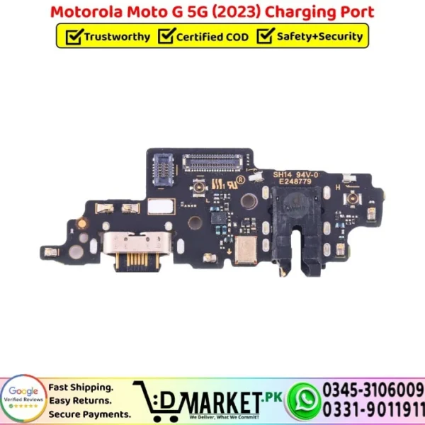 Motorola Moto G 5G 2023 Charging Port Board Flex Cable Strip Replacement - DMarket.Pk
