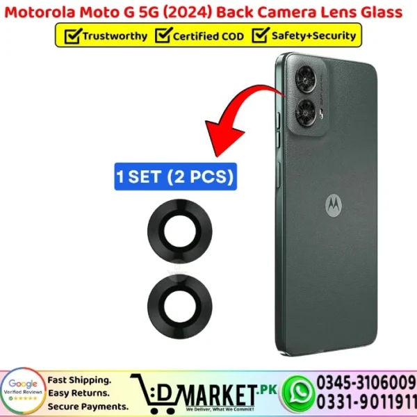 Motorola Moto G 5G 2024 Back Camera Lens Glass Replacement - DMarket.Pk