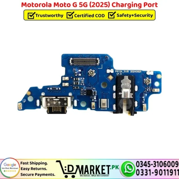 Motorola Moto G 5G 2025 Charging Port Flex Board Replacement - DMarket.Pk