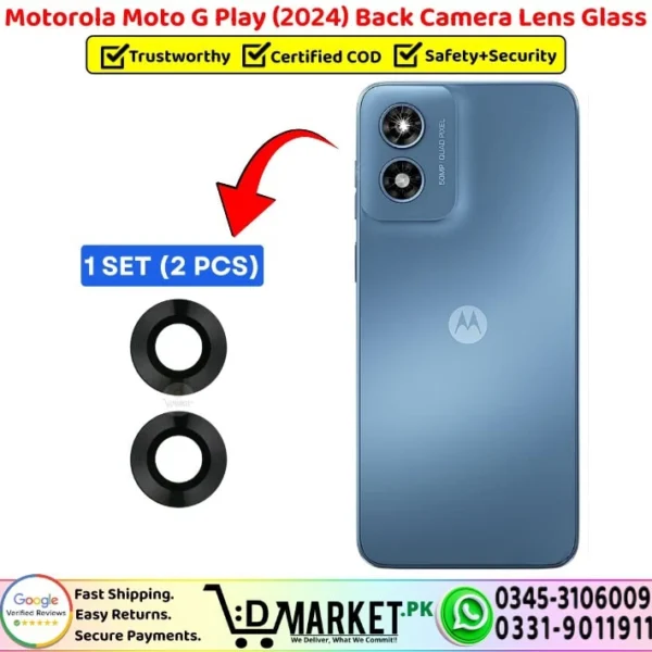Motorola Moto G Play 2024 Back Camera Lens Glass Replacement - DMarket.Pk