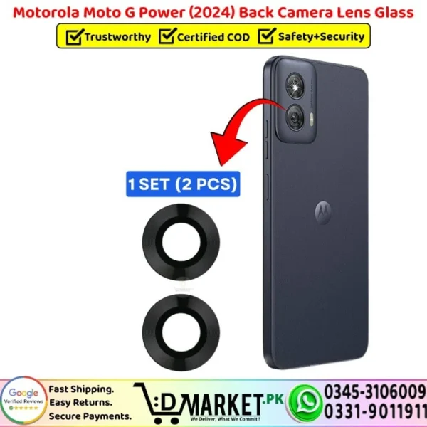 Motorola Moto G Power 2024 Back Camera Lens Glass Replacement - DMarket.Pk