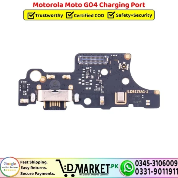 Motorola Moto G04 Charging Port Board Flex Cable Strip Replacement - DMarket.Pk