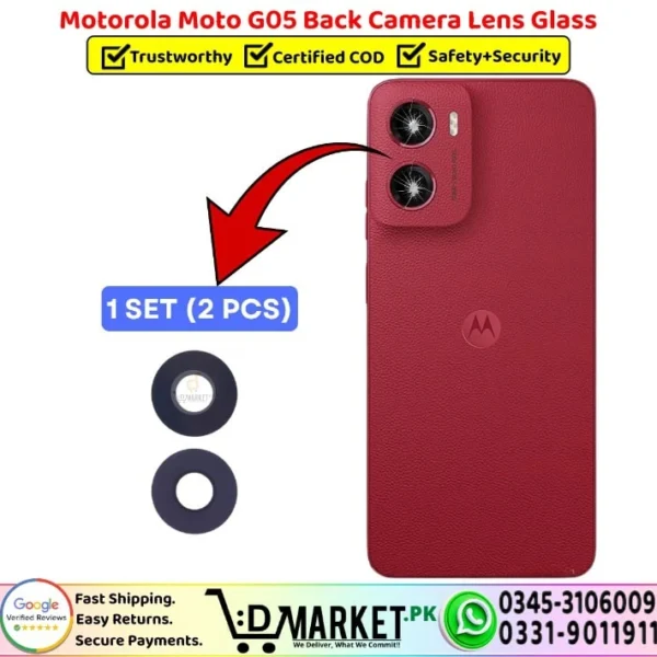 Motorola Moto G05 Back Camera Lens Glass - Camera Glass Lens Replacement - DMarket.Pk