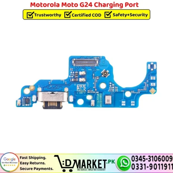 Motorola Moto G24 Charging Port Board Flex Cable Strip Replacement - DMarket.Pk