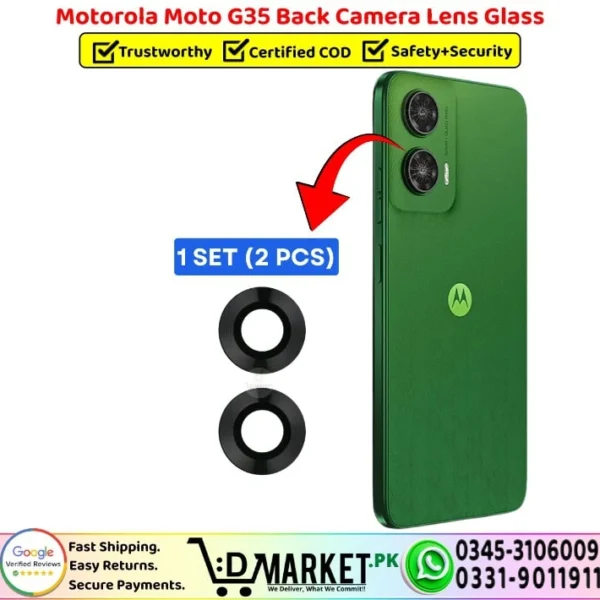 Motorola Moto G35 Back Camera Lens Glass Replacement - DMarket.Pk