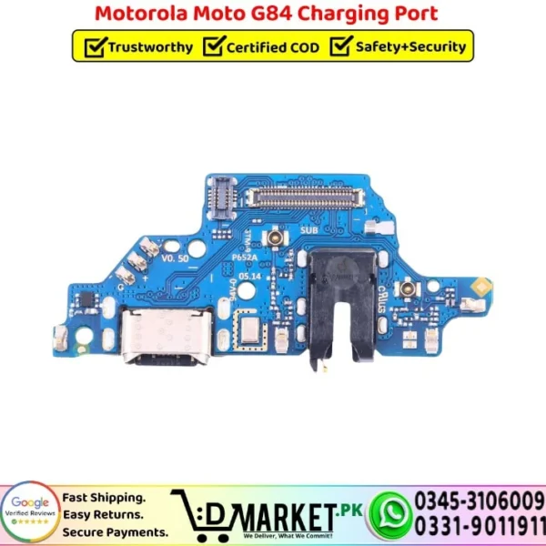 Motorola Moto G84 Charging Port Board Flex Cable Strip Replacement - DMarket.Pk