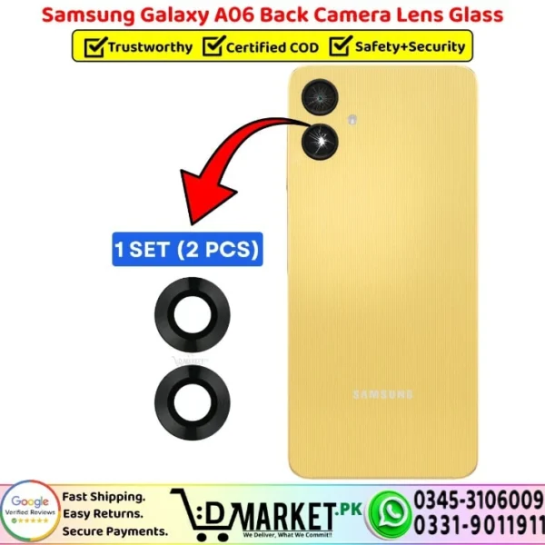 Samsung Galaxy A06 Back Camera Lens Glass Replacement - DMarket.Pk