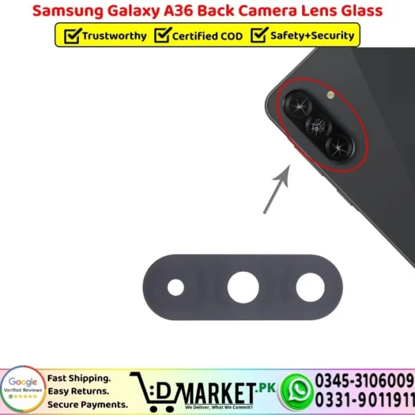 Samsung Galaxy A36 Back Camera Lens Glass Replacement - DMarket.Pk