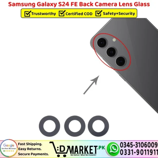 Samsung Galaxy S24 FE Back Camera Lens Glass Replacement - DMarket.Pk