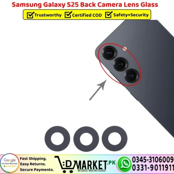Samsung Galaxy S25 Back Camera Lens Glass Replacement - DMarket.Pk