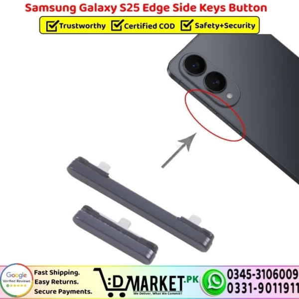 Samsung Galaxy S25 Edge Side Keys Button - Power Volume Button Replacement - DMarket.Pk