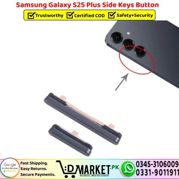 Samsung Galaxy S25 Plus Side Keys Button - Power Volume Button Replacement - DMarket.Pk
