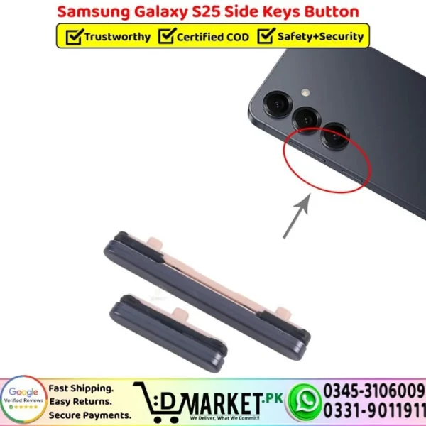 Samsung Galaxy S25 Side Keys Button - Power Volume Button Replacement - DMarket.Pk