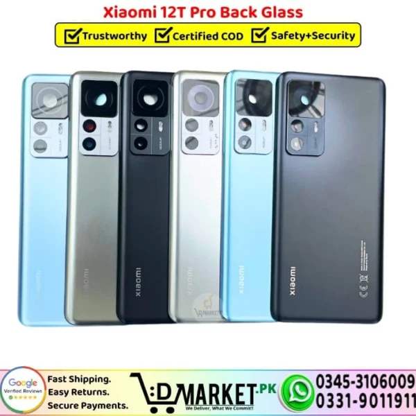Xiaomi 12T Pro Back Glass - Back Panel Cover Replacement - DMarket.Pk