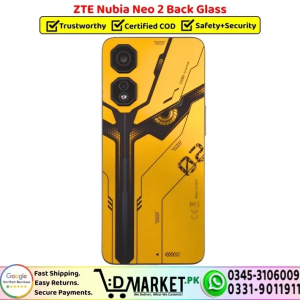 ZTE Nubia Neo 2 Back Glass - Back Panel Cover Replacement - DMarket.Pk