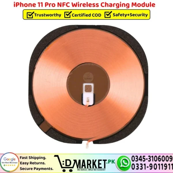 iPhone 11 Pro NFC Wireless Charging Module Coil Replacement - DMarket.Pk