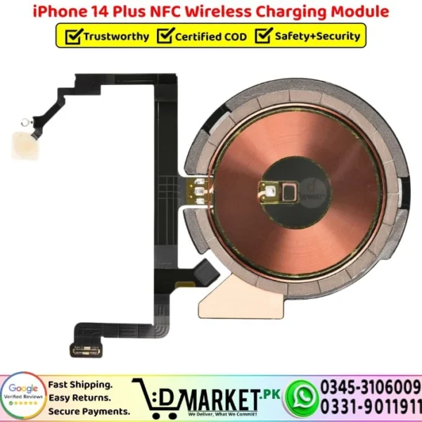 iPhone 14 Plus NFC Wireless Charging Module Coil Replacement - DMarket.Pk