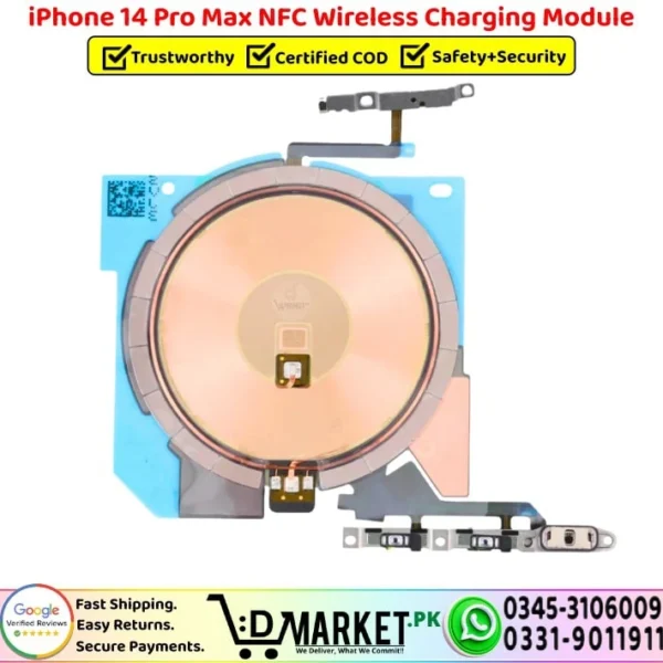 iPhone 14 Pro Max NFC Wireless Charging Module Coil Replacement - DMarket.Pk