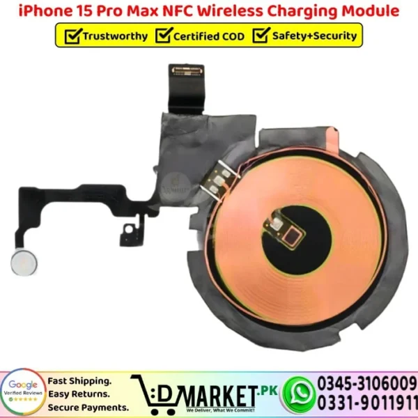 iPhone 15 Pro Max NFC Wireless Charging Module Coil Replacement - DMarket.Pk
