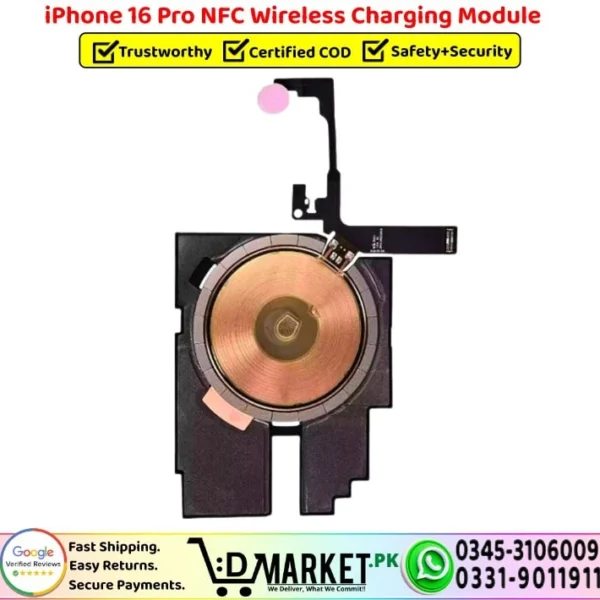 iPhone 16 Pro NFC Wireless Charging Module Coil Replacement - DMarket.Pk